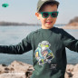 Preview: Bügelbild Frosch auf Skateboard